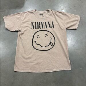 NIRVANA Tan Graphic Tee